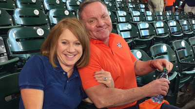 Jill and James Baine at Astros Game