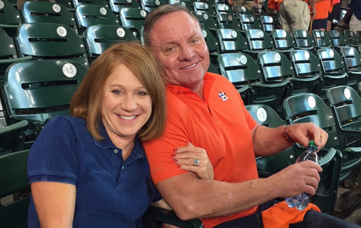 Jill and James Baine at Astros Game