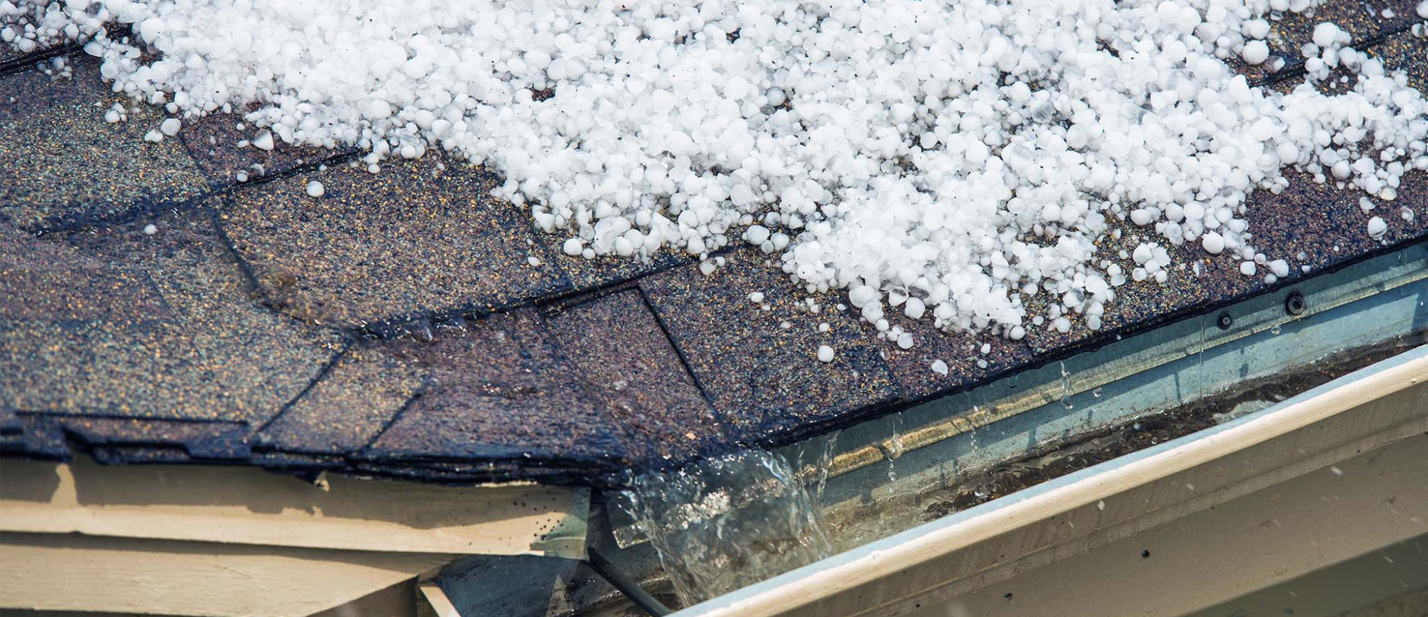 Roof of a Residence Damaged by Hail