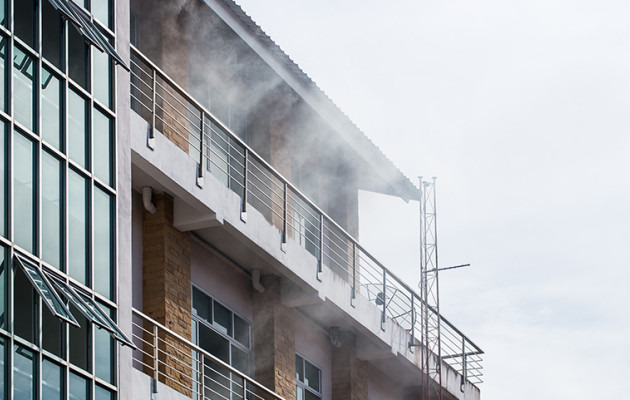 Apartment Building Smoke Damage 846815180