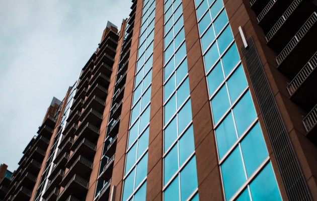 View of a High-Rise Apartment Complex