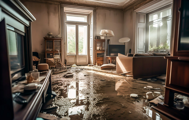 Residential Flood Damage 588409516