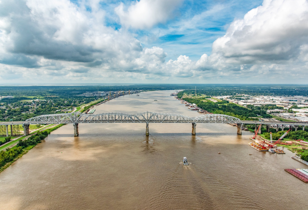 Mississippi River Flowing Through New Orleans