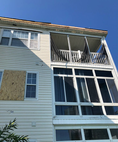 Apartment Complex Damaged by a Windstorm